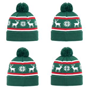 Gorro de Punto con Diseño de Reno Navideño y Copos de Nieve, Gorro de Lana Grueso y Cálido para Invierno, Gorro Decorativo para Fiestas - Product Image 6