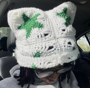 Gorros de Punto con Orejas de Gato, Lindos y a la Moda, para Mujer, Invierno, Estilo Urbano, Hechos a Mano, Gorros de Crochet, Fabricante de Gorros Personalizados - Product Image 6