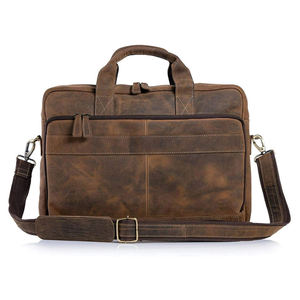 Sac à bandoulière pour ordinateur portable en cuir véritable de haute qualité pour hommes - Sac d'affaires élégant à grande capacité - Product Image 1