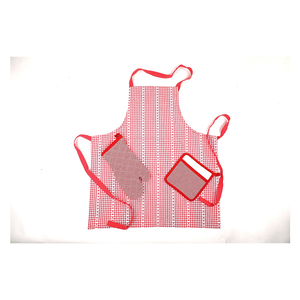 Red Cotton Kitchen Apron for Chef <b>Cooking</b> Restaurant Catering and Professional Workwear - Product Image 1