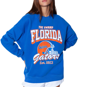 Sweat-shirt classique à col rond et épaules tombantes de l'Université de Floride, en molleton de coton de haute qualité, unisexe - Product Image 1
