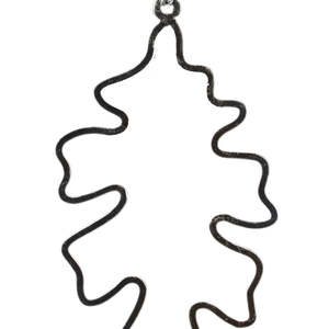 Handcrafted Metal Oak Leaf Hanging <b>Ornament</b> Holiday Christmas <b>Tree</b> <b>Ornament</b> - Product Image 4