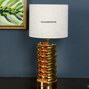 Wholesale Price Rectangular Shape Shade Black Color Shiny Polished Hotel Collection <b>Lighting</b> with Table Lamp - Product Image 6