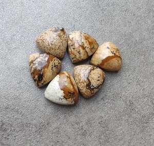 Piedra Preciosa Natural de Jaspe Biscuit en Forma de Trillón, Calibrada, para Joyería, Piedra de Curación - Product Image 1