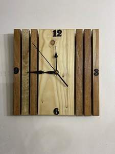 Horloge murale en bois massif naturel, quartz silencieux sans tic-tac, design Art Déco, étanche, cadeau de mariage - Product Image 4