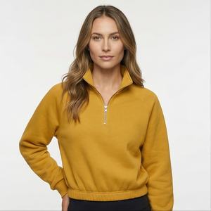 2025 logotipo personalizado impresión suelta suave sudaderas con capucha mujeres de alta calidad cuello redondo pulóver sudadera en blanco de gran tamaño mujeres algodón - Product Image 1