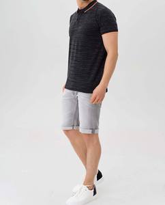 Chemise décontractée pour homme en maille unie, respirante, en mélange polyester/coton écologique, personnalisable, vente en gros - Product Image 1