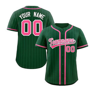 Camiseta de Béisbol Sublimada con Gráficos de Camuflaje Rosa, de Alta Calidad, Cosida, para Hombre, con Estampado Completo, OEM - Product Image 1