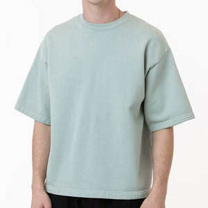 Camiseta 100% algodón para hombre, corte holgado, estampada, personalizada, OEM, oversize, algodón de alto gramaje, hombros caídos, bordada. - Product Image 5