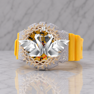 Luxury Round Dial Moissanite Watch Men Full Diamond Bracelet Wristwatch - Product Image 1