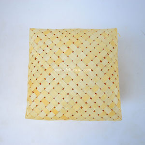 Cesta de Almacenamiento Tejida a Mano de Bambú Tradicional con Tapa, Organizador Artesanal Natural para Decoración del Hogar y Almacenamiento de Alimentos - Product Image 4