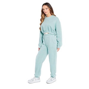 Sudaderas con capucha y pantalones de chándal con logotipo personalizado Conjunto de chándal para mujer 2 Conjunto de dos piezas Pantalones de chándal y Sudadera con capucha Conjunto de sudaderas con capucha para mujer - Product Image 1