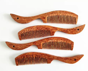 Vigi Farm Iris Natural Coconut <b>Wood</b> Handmade Eco-Friendly & Sustainable Hair Comb with Ergonomic Handle - Product Image 4