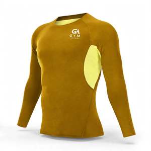 GYM ACTIVE T-shirt de compression anti-transpiration pour homme, idéal pour le surf et l'entraînement, haut décontracté thermique anti-transpiration, haute qualité - Product Image 4