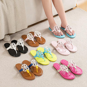 Chanclas de estilo Toybruch de moda 2025, sandalias con forro de cuero genuino, zapatos de playa para mujer, moda para exteriores - Product Image 1