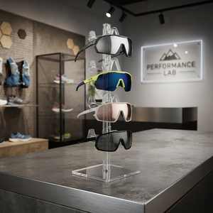 Clear Acrylic Modern Removable Eyewear <b>Display</b> Stand Professional Sunglass Holder Retail Counter Fashion Boutique Showroom - Product Image 1