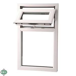 Auto Top Hung Window Double Low-E <b>Glass</b> Aluminum Alloy <b>Frame</b> Vertical Swing Open Style Noise Reduction Kitchen Bathroom - Product Image 3