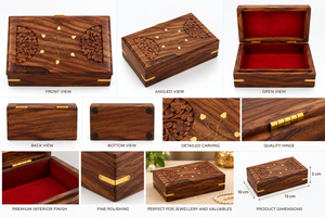 Natural Handmade Fashionable <b>Wooden</b> <b>Jewellery</b> <b>Box</b> for New Year Christmas & Valentine's Day From India - Product Image 6