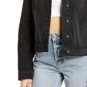 Veste en jean personnalisée pour femme, hiver, denim brut respirant extensible, 100% haute qualité, réversible, veste en jean écologique - Product Image 5