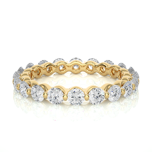 Anillo de Diamantes de Oro Sólido de 18K para Mujer, 2.03 Quilates, Diamantes Redondos Cultivados en Laboratorio, 20 Piedras con Certificado IGI y Claridad VS1 - Product Image 5