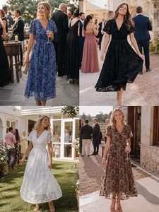 Elegante Vestido de Punto con Silueta Ajustada hasta la Rodilla, Cintura Alta, Diseño de Cuello en V, Estilo Casual y Fluido para Mujer - Product Image 6