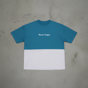 เสื้อยืดแขนสั้นผู้ชาย คอโอ ทรงปกติ ผ้าฝ้ายลำลอง แต่งขอบตัดสี ด้านหน้ามีโลโก้ - Product Image 5