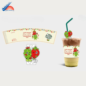 Manchon de tasse à café personnalisé |   Manchon en papier imprimé pour boissons chaudes et froides - Product Image 1