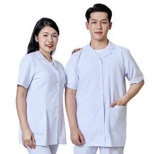 FMF Unisex Hospital Lab Scrubs <b>Coat</b> Short Length Polyester Cotton Uniform - Product Image 1