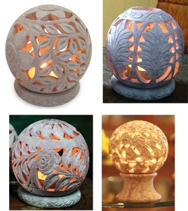 Bougeoir en stéatite naturelle au design étonnant, magnifique avec des designs classiques pour la décoration de la maison et de l'hôtel. - Product Image 2