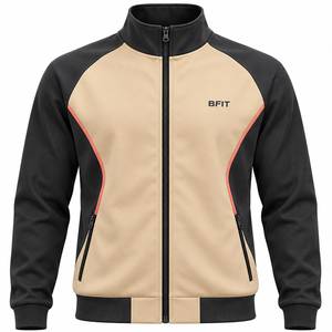 Survêtement sportif pour homme, fermeture éclair intégrale, couleurs contrastées, polyester, avec poches latérales, pour l'automne - Product Image 2