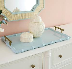 Bandeja de laca multiusos hecha a mano con asa para servir café, té, exhibir alimentos, decoración del hogar - Product Image 1