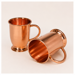 Premium Pure Copper Moscow Mule Mug Set Handcrafted Copper Cup with Polished Finish Mirror Polish Metal <b>Drinkware</b> for Bars - Product Image 2