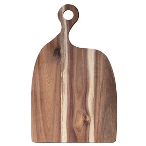Planche à découper en bois de noyer écologique, rectangulaire avec poignée, grain naturel, design minimaliste, planche à découper de cuisine, épaisseur 1,5 cm - Product Image 1