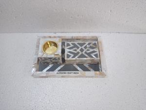 Nueva colección quemador de incienso árabe bandeja madre perla incrustaciones hueso Oud Mubkhara Bakhoor caja de almacenamiento de resina decoración del hogar reflectante - Product Image 6