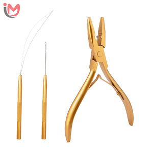 Premium Hair Extension Pliers <b>Beads</b> Hair Extension Loop <b>Needle</b> Pulling Hook Tool <b>Bead</b> Micro Link Tools - Product Image 1