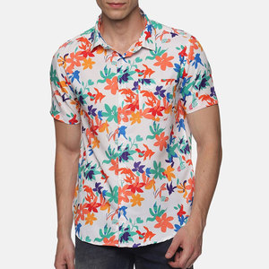 Camisas de Playa Duraderas de Secado Rápido para Hombre, Hechas de Poliéster Transpirable, Camisas Tropicales de Verano para Vacaciones - Product Image 1