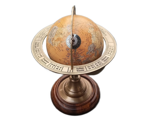 Globe terrestre antique en laiton : globe terrestre décoratif pour l'apprentissage de la géographie - Product Image 2