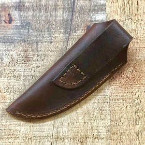 Étui à couteau en cuir de vachette de qualité supérieure, coutures robustes, boucle de ceinture, étui de transport pour usage extérieur, étui à couteau en cuir artisanal - Product Image 2