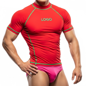 Rashguard pour hommes tendance, tissu de haute qualité, coupe confortable, séchage rapide, respirant, élégant, rashguard de bain tendance pour hommes - Product Image 6