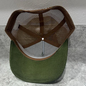 Designer Embroidery Corduroy Curved Brim <b>Mesh</b> Hat Trucker Caps for Golf Cycling Beach Performance Fashionable Logo Corduroy - Product Image 5