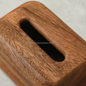 Wholesale Natural Wood Napkin Box <b>Tissue</b> <b>Facial</b> Paper Holder Wooden Luxury Storage Box - Product Image 6