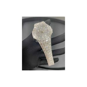 นาฬิกาเพชรคุณภาพสูงสั่งทำพิเศษ ฝังเพชรแล็บโกรว์ ตัวเรือนสแตนเลสสตีล คุณภาพดีที่สุดสำหรับผู้ชาย - Product Image 4