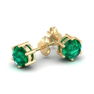 REYES Elegant 925 <b>Sterling</b> <b>Silver</b> 2 Carat Emerald Gemstone <b>Earrings</b> For Women GRA Certified Moissanite Screw Back <b>Stud</b> <b>Earrings</b> - Product Image 6