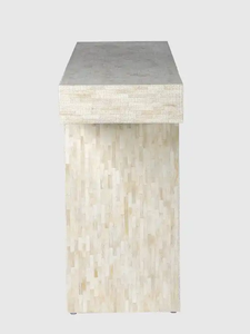 Modern Square Floral Style Bone Inlay <b>Coffee</b> <b>Table</b> FC-2455 by FAIZA CRAFT Furniture Stools & Ottomans <b>Table</b> <b>Covers</b> - Product Image 6