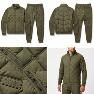 Conjunto Deportivo de Invierno Personalizado de Alta Calidad, 100% Algodón, Estampado Puff, Hombros Caídos, Felpa Francesa, Pantalones Deportivos - Product Image 5