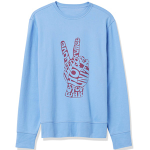 Men's Light Blue Regular Fit Crew Neck Pullover Sweatshirt 100% Polyester Fleece Breathable Winter Casual Knitted - Product Image 1