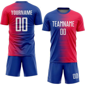 Maillot de football personnalisable à motif uni, technique de découpe automatisée OEM, vêtements de sport pour hommes, femmes, jeunes et enfants, nom et logo de l'équipe - Product Image 1