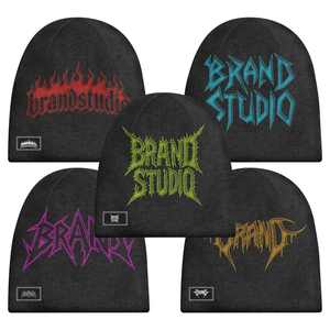 Gorros de Moda, Gorro de Mohair con Forro Polar Grueso, Gorro de Lana Tejida con Diseño de Personajes Personalizados y Logotipo Impreso - Product Image 1