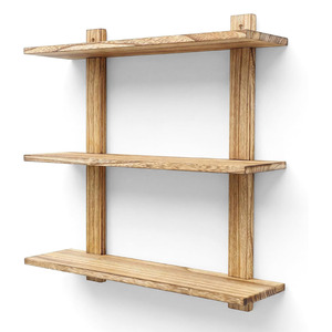 Estantes de pared de 3 niveles, estantería de exhibición de madera, precio competitivo, estantes flotantes al por mayor - Product Image 1