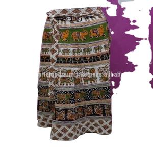 New 2026 Trending Fashion Style Cotton Elephant Print Designer Women <b>Long</b> Wrap <b>Skirts</b> Wholesale From India - Product Image 2